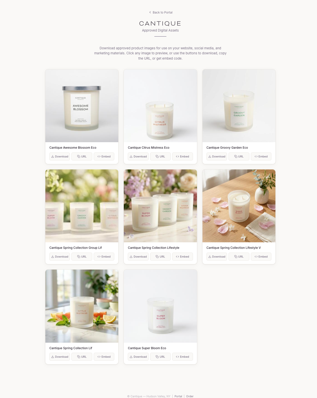 Cantique approved product photography